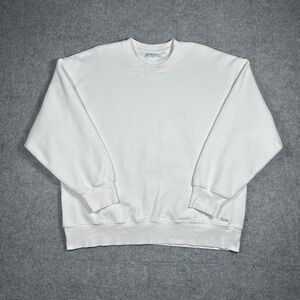 TNA Sweatfleece Crewneck Sweatshirt Womens XL White Cozy Fleece Boyfriend Fit